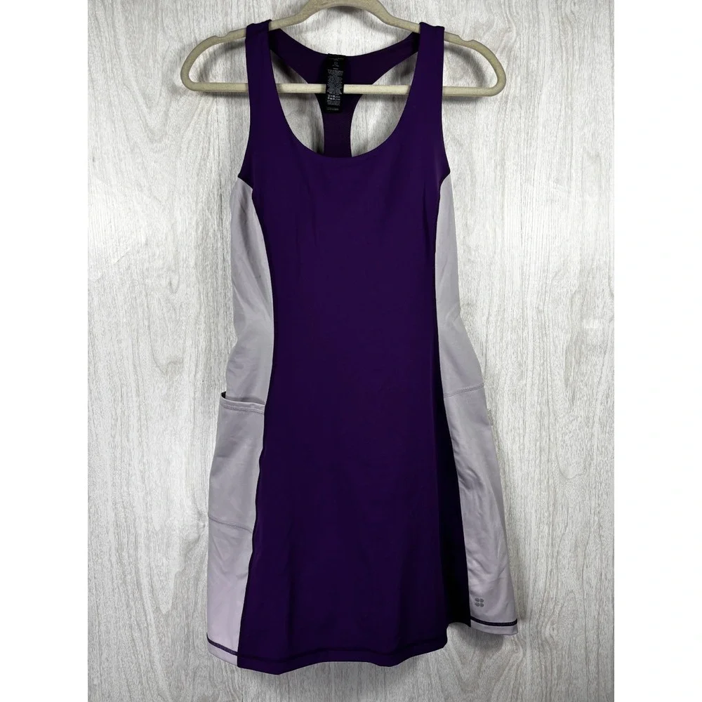 Sweaty Betty Workout Dress‎ Purple Racerback Tennis Athletic Active Women 8
